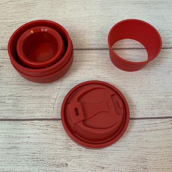 CandyRific Red Collapsible Reusable Silicone Mug 12oz - Picture 9 of 11